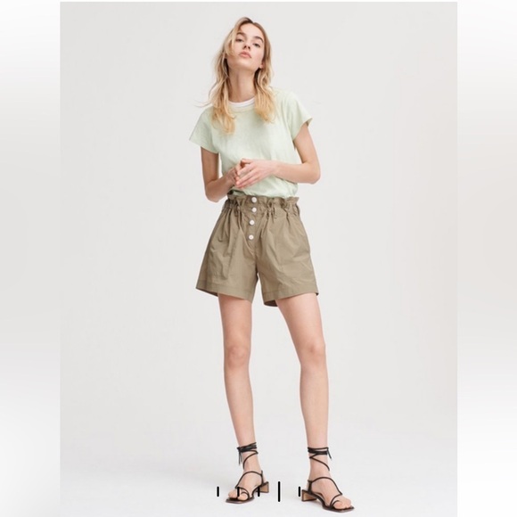 Rag & Bone Glenn paperbag waist shorts Size 8 - Picture 4 of 13